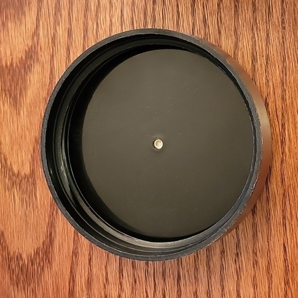 Stainless steel & glass dog biscuit/treat container.  Paw print.  7" x 4.5" - Picture 6 of 7